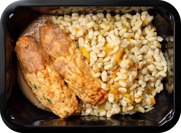 Барли по-купечески<br/>Чивапчичи из курицы с луковым соусом