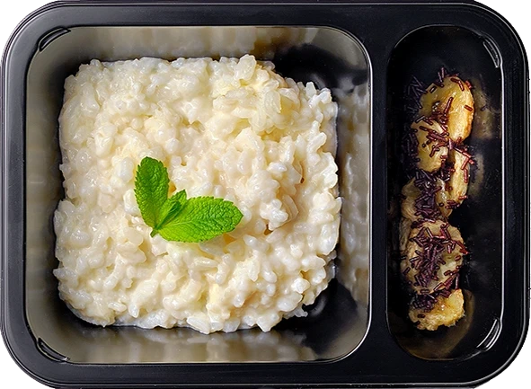 Рисовая каша с бананом и шоколадом