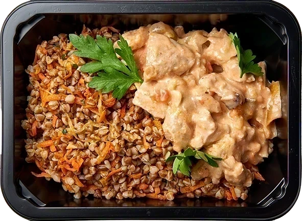 Паприкаш по-венгерски<br/>Гречка по-деревенски