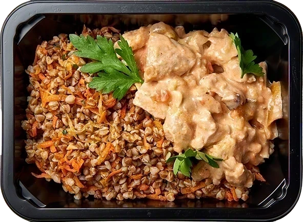 Паприкаш по-венгерски<br/>Гречка по-деревенски