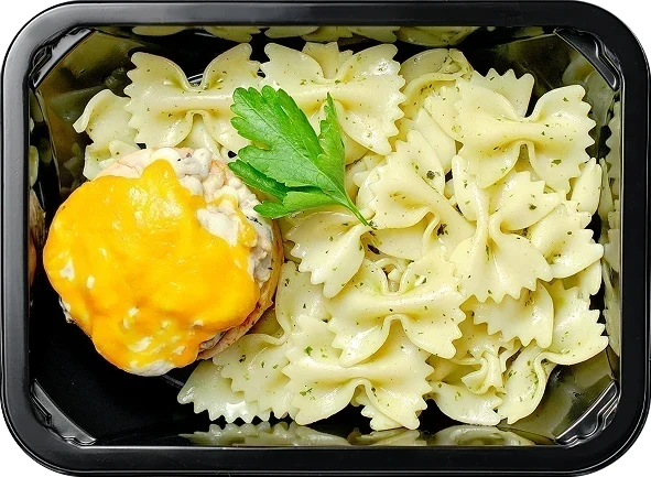 Галантин с грибным жульеном под сырной шапкой<br/>Паста Фарфалле с базиликом