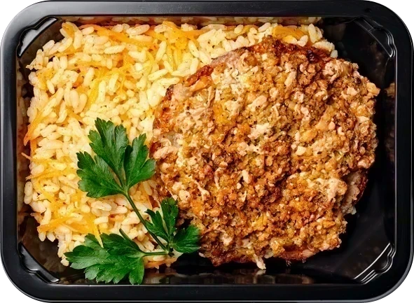 Рубленный шницель по-старобаварски<br/>Рис по-мексикански